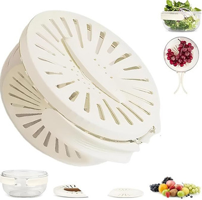 JAKHANIYA 2 in 1 Drainer and Strainer, Colander(Multicolor Pack of 1)