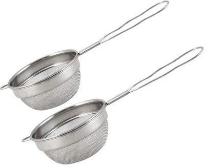 EverChef Stainless Steel Strainer for Tea Strainer(Silver Pack of 2)
