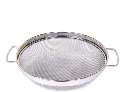 JENICO WORLD Stainless Steel Heavy Duty Puran Jali/Multi-Purpose Colander Strainer(Steel Pack of 1)