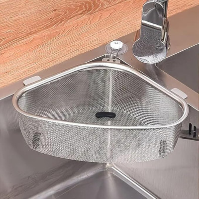 Holy Delight HOLY DELIGHT FoldEase Sink Strainer Collapsible Deep Frying Basket(Silver Pack of 1)
