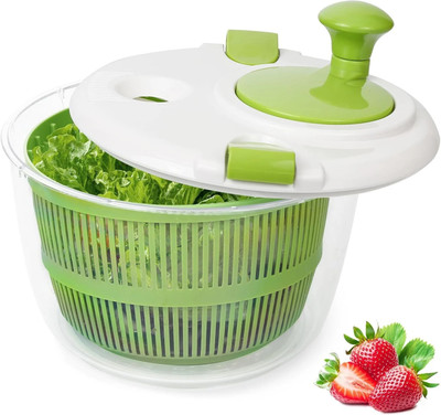 Dhvyant Mart Multi-Functional 5-L Salad Spinner Basket For Vegetable And Fruit Dryer Collapsible Strainer(Multicolor Pack of 1)