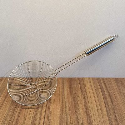 NorthImpex Stainless Steel Deep Fry Mesh Stainer Strainer(Silver Pack of 1)