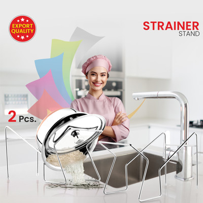 Vigneshgenix Kitchen Sink Stainless Steel Pop-Up Strainer(30 cm Set of 2)