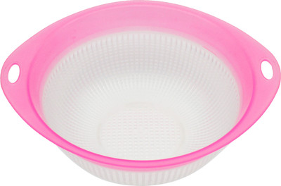 Sharry Colander sieve stainer strainer Pack of 1,White::Pink_60 Colander(White, Pink Pack of 1)