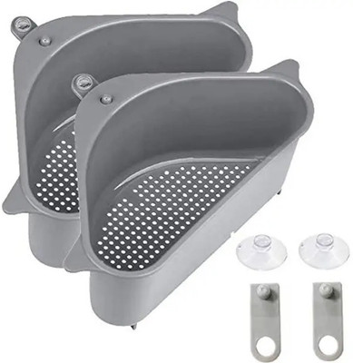 SJK Triangular Multi Functional Drainer Shelf Sink Storage Holder x1.22 Colander(Multicolor Pack of 1)