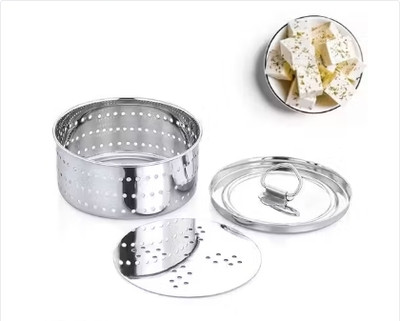 Essentialz Stainless Steel Square Steamer Basket with Lid for Cooking Collapsible Strainer(Silver Pack of 1)