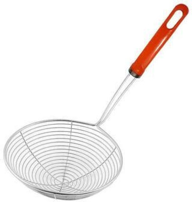 KLASIQ Stainless Steel Deep Fry Strainer Strainer(Yellow Pack of 1)