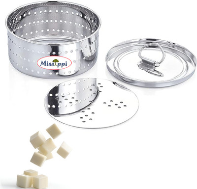 MISSIPPI Stainless Steel Round Shape Indian Paneer/Tofu Press Mould Maker Collapsible Strainer(Steel Pack of 1)