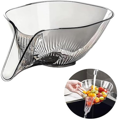 POLYGON Multi-Functional Drain Basket Strainer Basket Drain Bowl with Funnel Strainer(Multicolor Pack of 1)