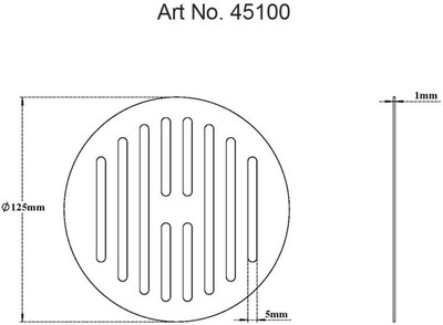 Viking Floor Brass Push Down Strainer(12.5 cm Set of 5)