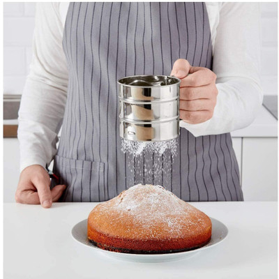 Harnil STAINLESS STEEL BAKING FLOUR SIFTER Collapsible Colander(Steel Pack of 1)