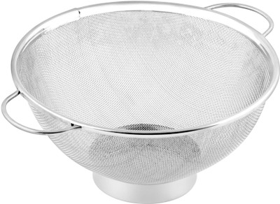 Tool Point Stainless Steel Colander Strainer Drainer with Handle Colander(Steel Pack of 1)