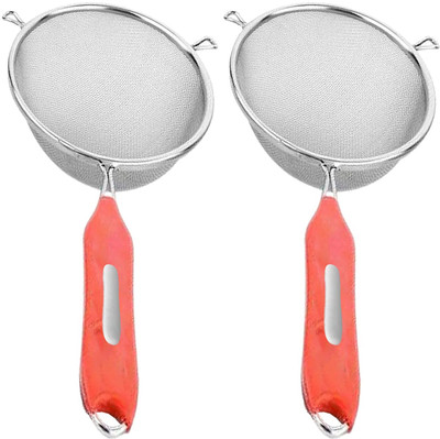 Aric Stainless Steel Soup & Juice Strainer/Liquid Filter Collapsible Colander(Silver Pack of 2)
