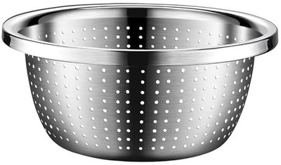 ANUVYA 2 pcs Fine Mesh Strainer Colander(Silver Pack of 1)