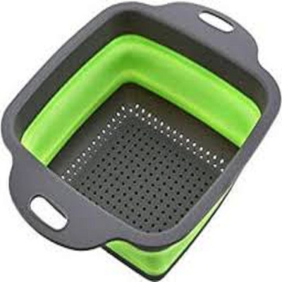 MLTC MLTC Collapsible Colander Kitchen Strainer Seive Drainage Basket Collapsible Sieve(Multicolor Pack of 1)