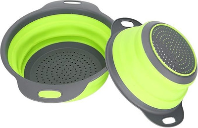 Gulshan Collapsible Colander(Green Pack of 1)
