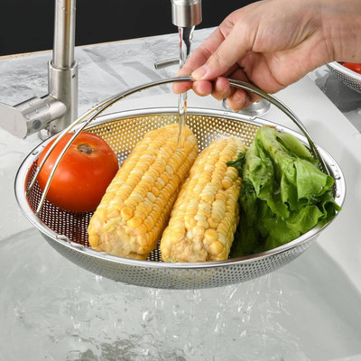 VALAJOGI All-In-One Steamer Basket for Cooking Strainer(Silver)