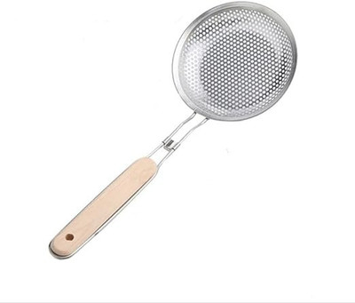 Bekner Thickened stainless steel strainer, colander filter noodles , large frying net Strainer(Silver Pack of 1)