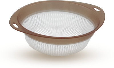 DCENTA Colander sieve stainer strainer Pack of 1,Brown::White_23 Colander(Brown, White Pack of 1)