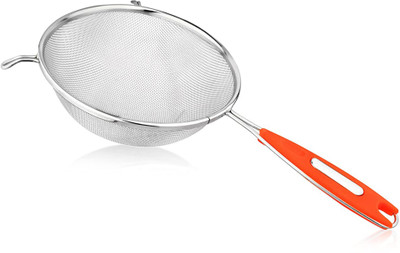CookoFriends Stainless Steel Soup Jali Strainer Juice Multiple Use Strainer Kitchen Tool. Strainer(Multicolor Pack of 1)