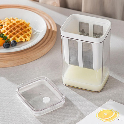 radhey preet Unique & Simple 1100ml Transparent Greek Yogurt Strainer, RP1337-60 Strainer(White Pack of 1)