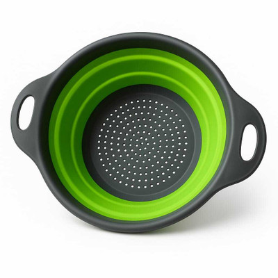 smileenterprises Collapsible Silicone Vegetable Strainer – Foldable Colander for Kitchen Use Collapsible Strainer(Multicolor Pack of 1)