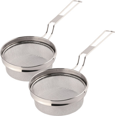 KUBER INDUSTRIES Strainer(Silver Pack of 2)