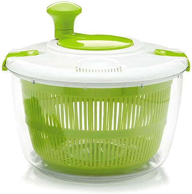 Calldrishe Salad Spinner Vegetable and Fruit Dryer | 5L Spin Basket Collapsible Strainer(Multicolor Pack of 1)