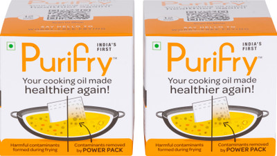 Purifry Purifry Power Pack 12 packs of 10 g in one unit Sieve(White Pack of 2)