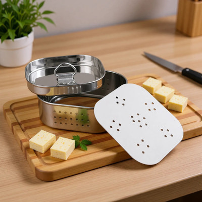 rio star RIO STAR PANEER MAKER STEEL SQUARE Strainer(Steel Pack of 1)