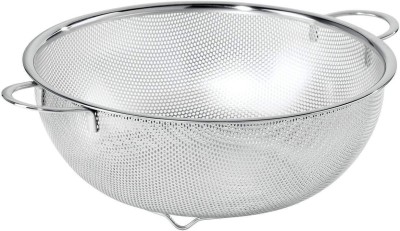 Freshome Stainless Steel Colander Strainer for Kitchen Fruits Vegetable Rice Washing Bowl Colander(Steel Pack of 1)