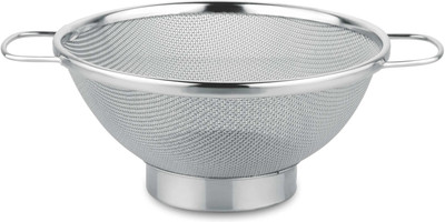 PRABHA Stainless Steel Wire Mesh Filter Colander Mesh Strainer Multipurpose Basket Collapsible Colander(Silver Pack of 1)