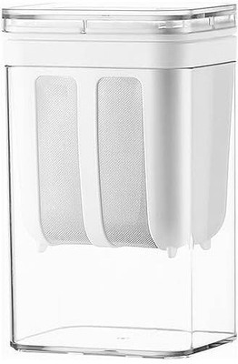 BIBHU CREACION Yogurt Filter Strainer with Mesh Bag Lid & Scale Mark for Making Thick Yogurt Collapsible Strainer(White Pack of 1)