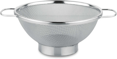 PRABHA Stainless Steel Wire Mesh Filter Colander Mesh Strainer Multipurpose Basket Collapsible Colander(Silver Pack of 1)