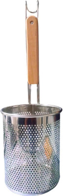 SG-Mart Pasta Strainer, 1 Pack Stainless Steel Mesh Spider Strainer for Pasta Collapsible Strainer(Silver Pack of 1)