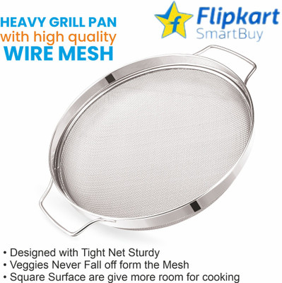 Flipkart SmartBuy Stainless Steel Wire Mesh Puran Jali Strainer Juice Soup Filter Multi Purpose Collapsible Colander(Steel Pack of 1)