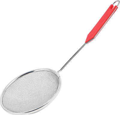 KUBER INDUSTRIES 5 Inch Oil Frying Strainer Stainless Steel | Silver Colander(Silver Pack of 1)