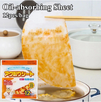 VP Creation OIL ABSORBENT SHEETS Collapsible Sieve(White Pack of 1)