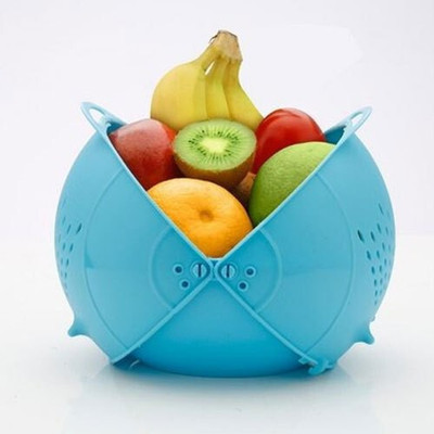 Shri Jee Collapsible Colander(Blue Pack of 1)