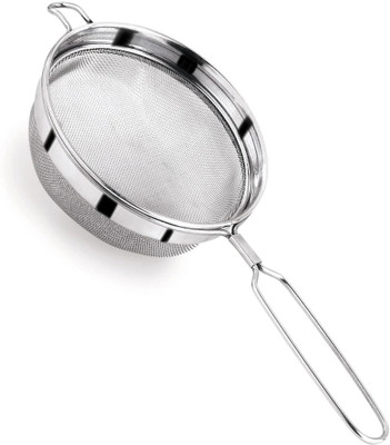 Sanimart Stainless Steel Soup Strainer with Strong Handle | Ideal for Soup, Juice & Food Colander(Silver Pack of 1)