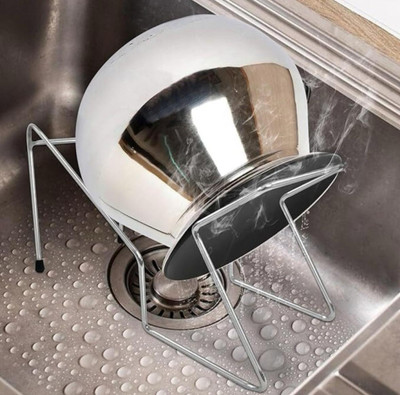 ricepot Pot Stand|Drain Stand for Rice Strainer(Steel Pack of 1)