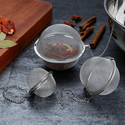 DHRUSIMI Tea Strainer Steel Filter infuser for Loose Natural Leaf Tea & Herbal Spices Collapsible Strainer(Steel Pack of 3)