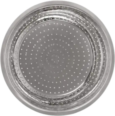 Sanimart Stainless Steel Kitchen Colander Strainer for Washing Rice, Fruits & Vegetables Colander(Silver Pack of 1)