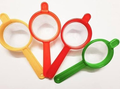 Alzain Collection ChromaSieve 4-Piece Tea Strainer Strainer(Multicolor Pack of 4)