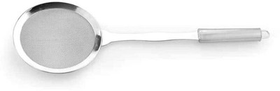 Ethnic Forest 12cm stainless steel slotted frying zara/Fancy Pony Kitchen tool Spatula Strainer(Silver Pack of 1)