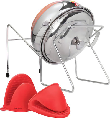 ricepot ricepot Rice Drainer Stand|Rice Pot Drainer Stand Strainer(Steel Pack of 1)