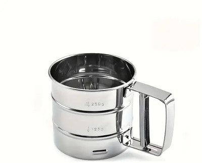 KERFORA Stainless Steel Flour Sifter Collapsible Colander(Steel Pack of 1)