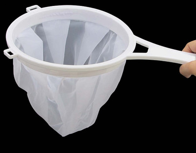 Winslow Food Milk Filter Juice, Wine, Milk, Soy Milk Strainer Collapsible Strainer(White Pack of 1)