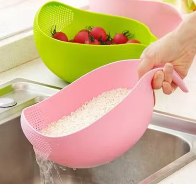 Sukh Shree bowl1 Strainer(Pink, Green Pack of 1)