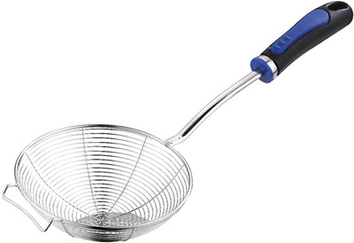 Emerald Shopper Puri jara Frying Strainer Puri jhara deep Fry Oil Strainer 1PC 16CM Collapsible Strainer(Blue Pack of 1)
